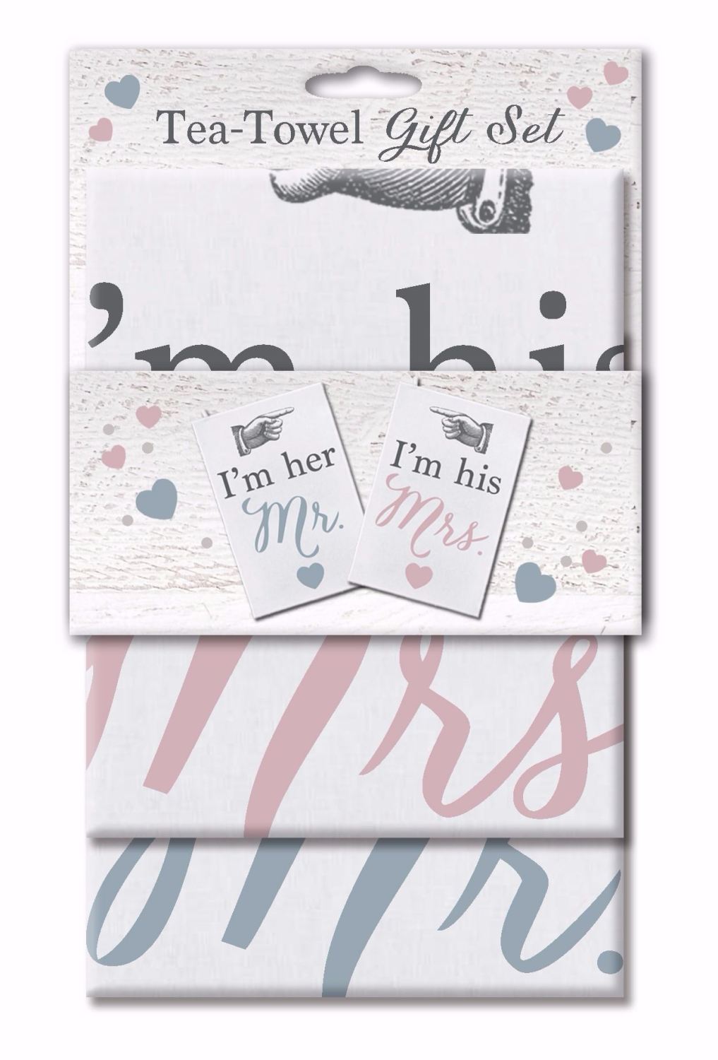 Tea Towel Set Set, Wedding Gift- I'm Her Mr, I'm His Mrs