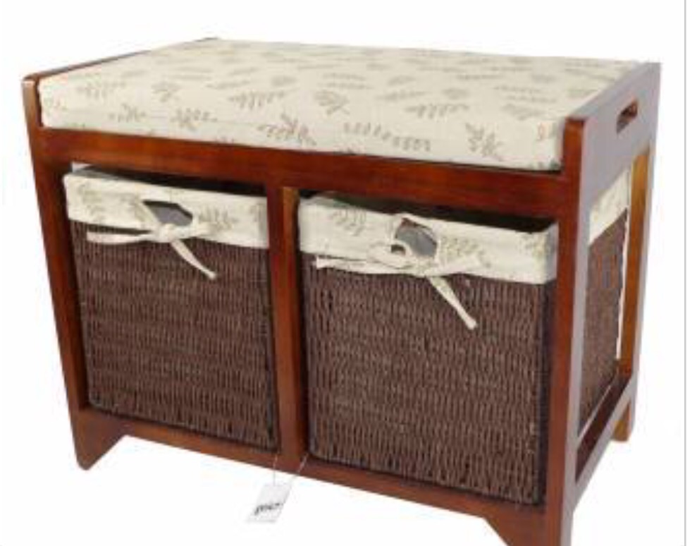 Wooden Storage Bench Seat
