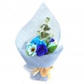 Soap Flower Standing Bouquet - Blue