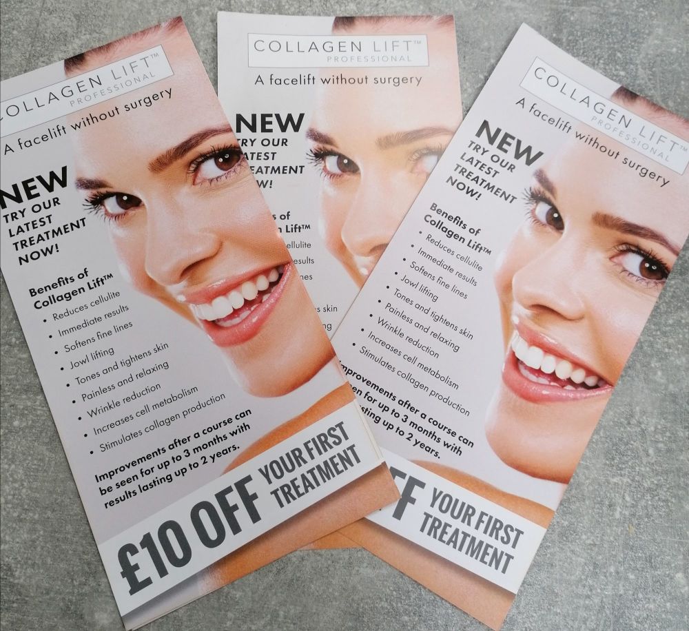 Collagen lift - face (saving £10 off 1st session offer / regular price £75) 