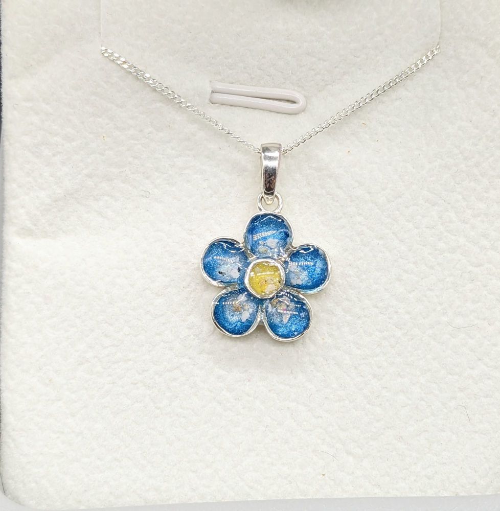 925 Silver Forget Me Not Pendant