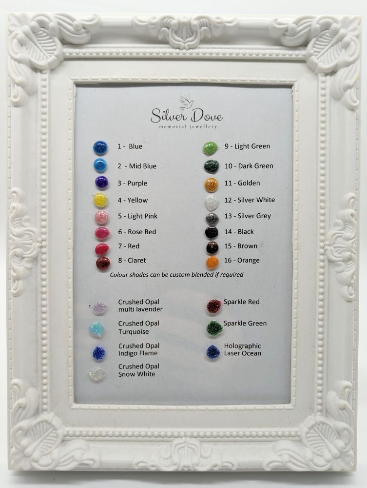 Memorial Jewellery Colour Chart