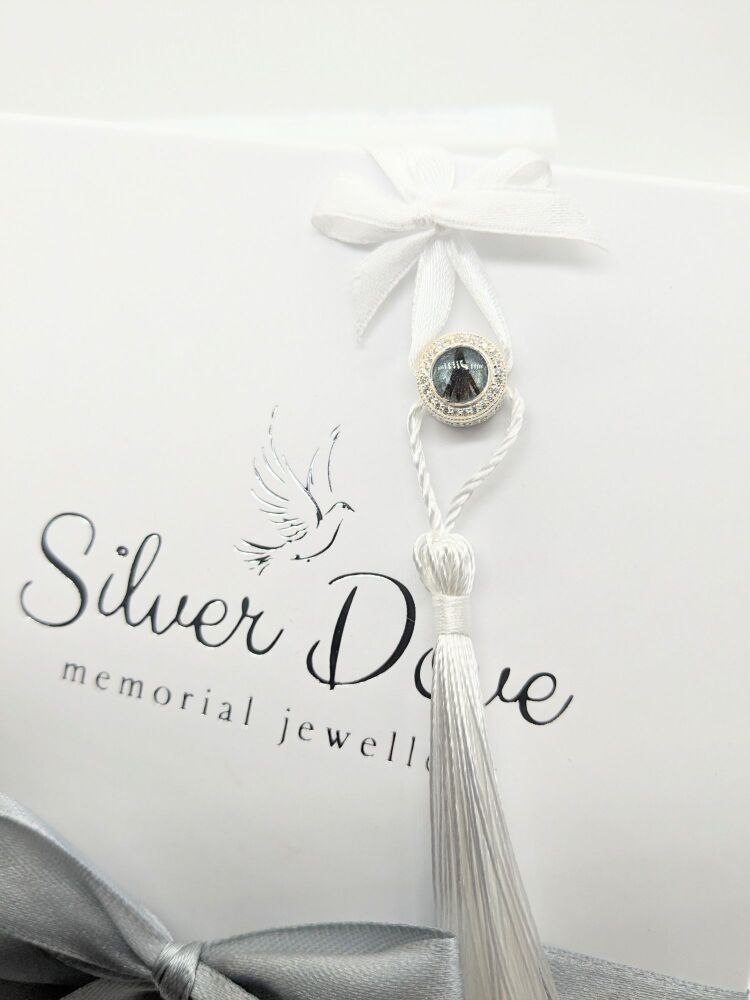 Sterling Silver & Diamonte Bridal Bouquet Charm