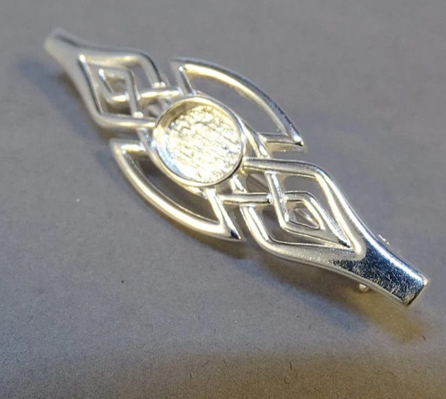 925 Silver Celtic Style Brooch