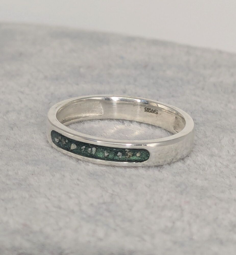4mm Front Face Channel Ring 925 Silver (Rounded)