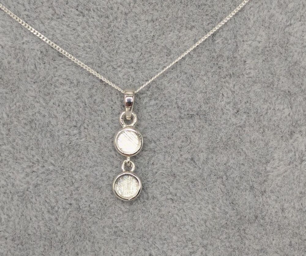 925 double drop setting pendant