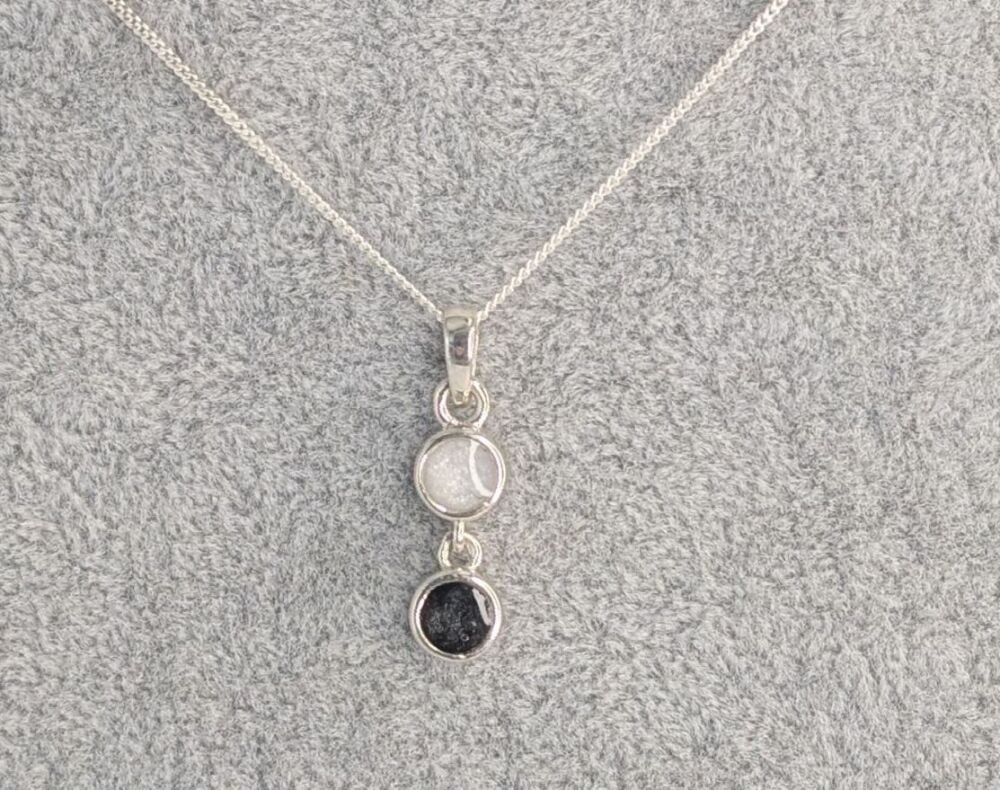 925 double drop  setting pendant