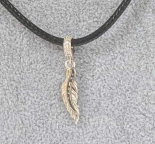 Sterling Silver and CZ Angel Wing Charm