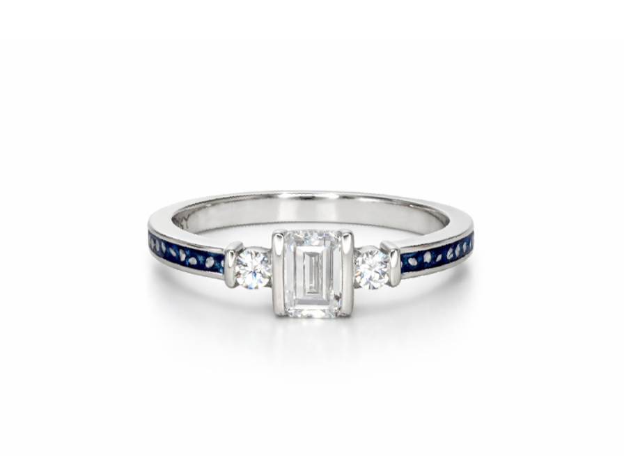 Emerald cut Ring - Silver