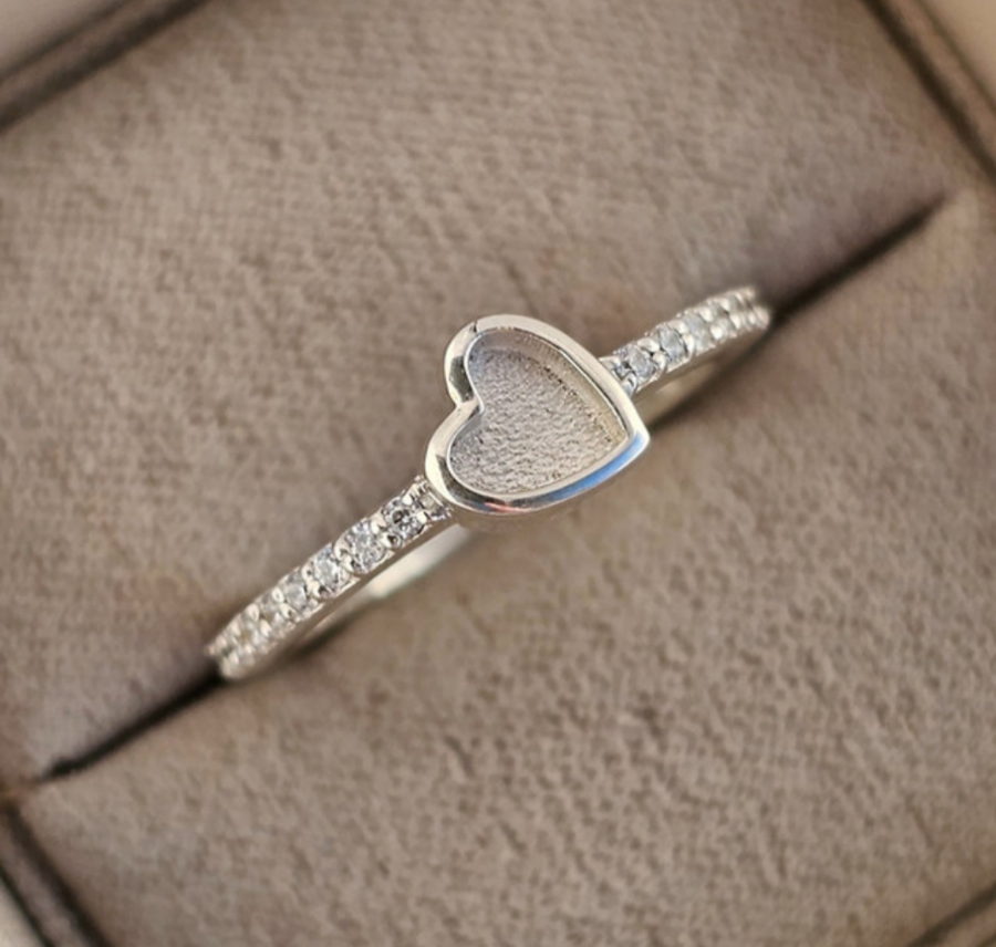 NEW! Dainty Heart Sterling Silver Ring