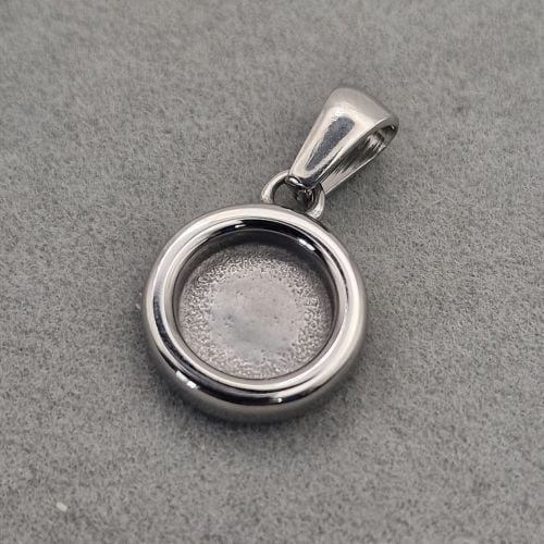Stainless Steel Button  Pendant