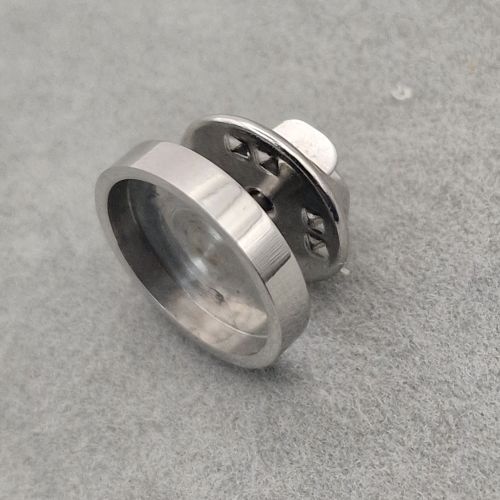 Stainless Steel Forget me not tie pin/ lapel brooch encapsulating ashes or hair