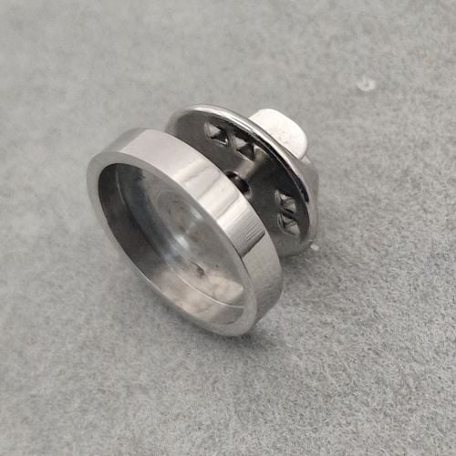 Stainless Steel  tie pin/ lapel brooch encapsulating ashes or hair - your colour choice