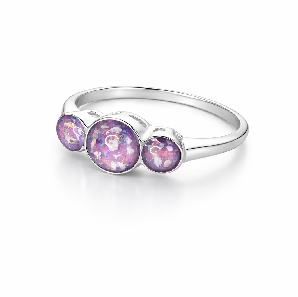 NEW DESIGN! 925 Silver  Trilogy Setting Ring