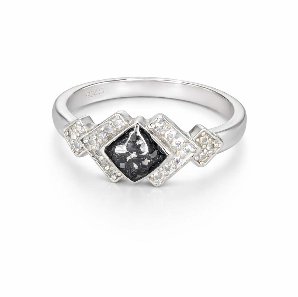 Art Deco CZ Ring - silver
