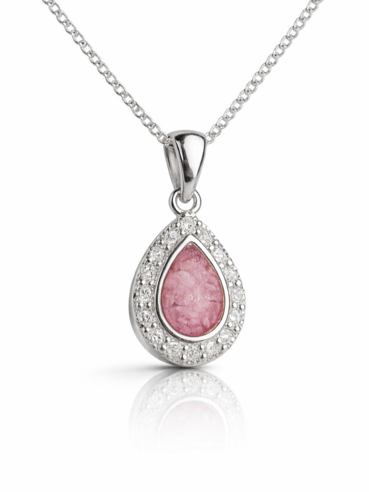 925 CZ Pear / Teardrop Shaped Pendant