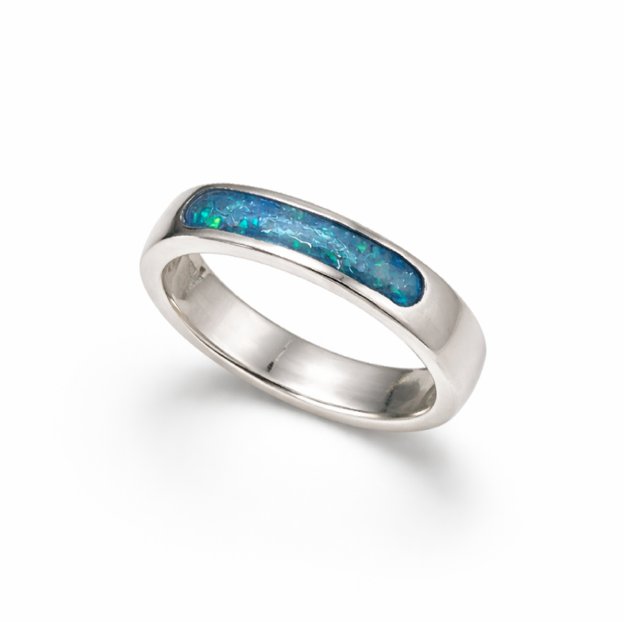 4mm Front Face Channel Ring - Silver