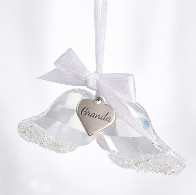 Memorial Hanging Suncatcher Angel Wings