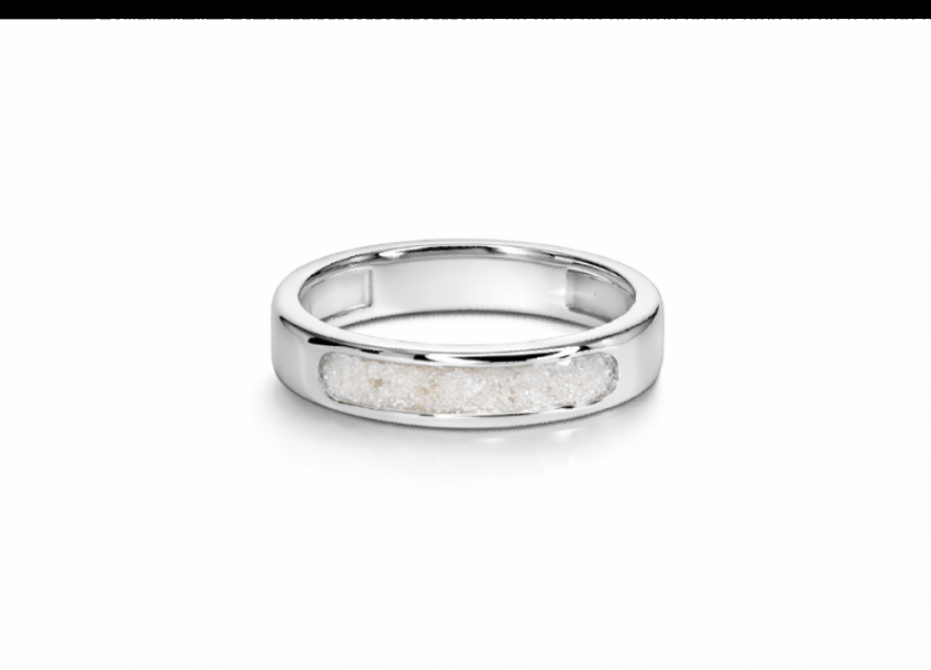 4mm Front Face Channel Ring - Silver