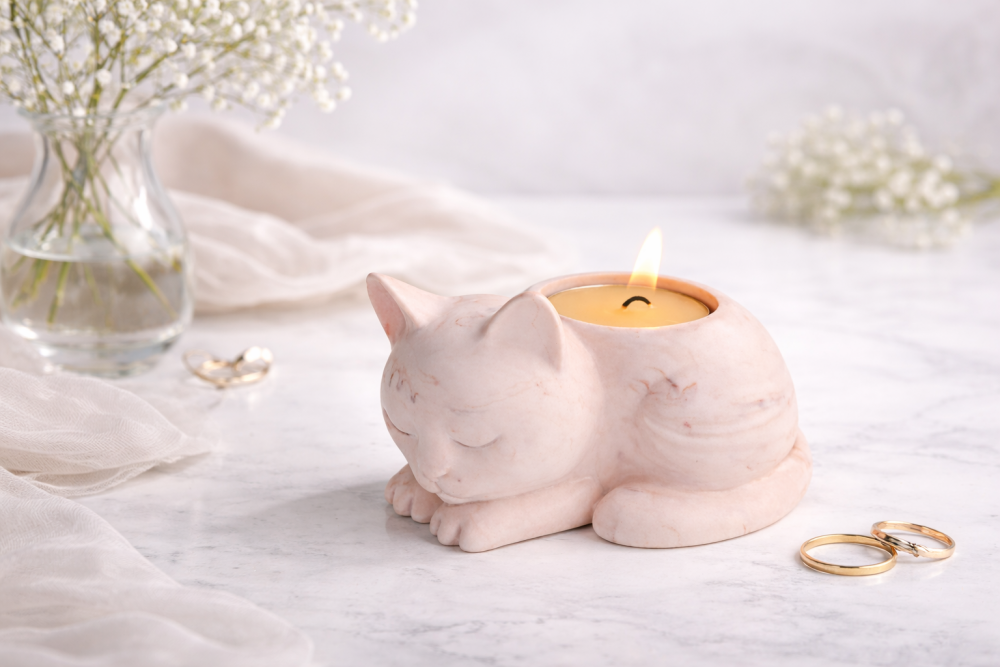 Sleeping Cat Tealight Holder