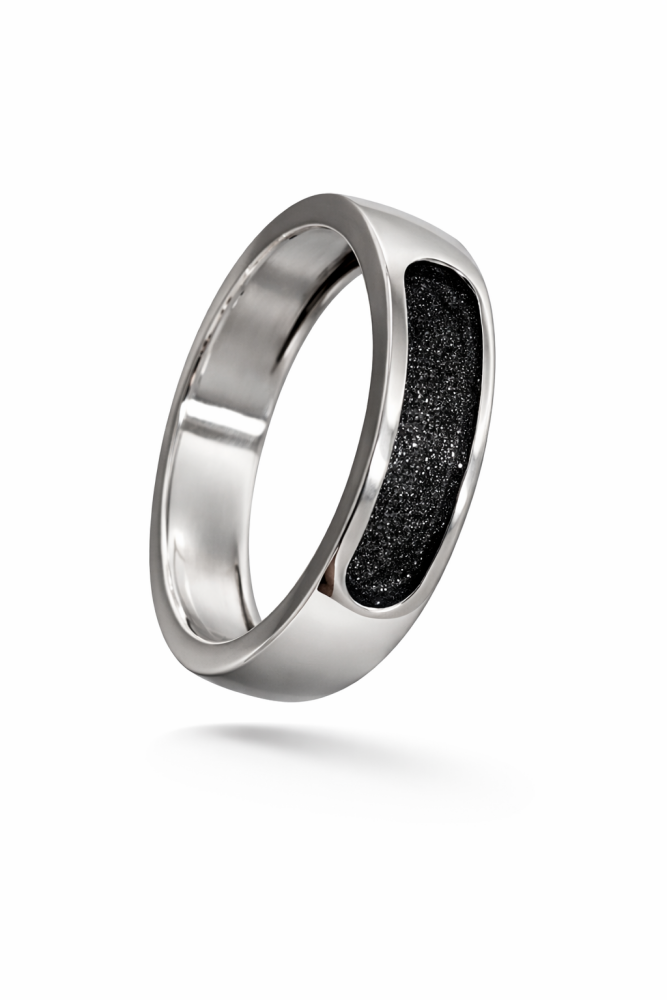 6mm Front Face Channel Ring - silver