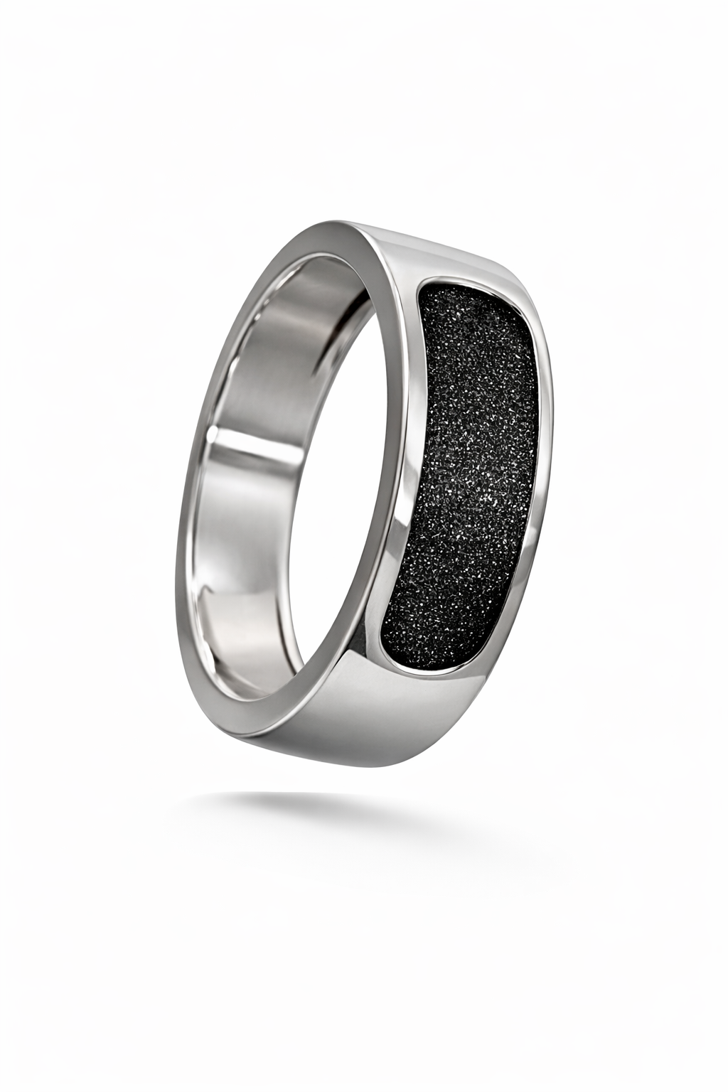 8mm Front Face Channel Ring 925 Silver (Rounded)