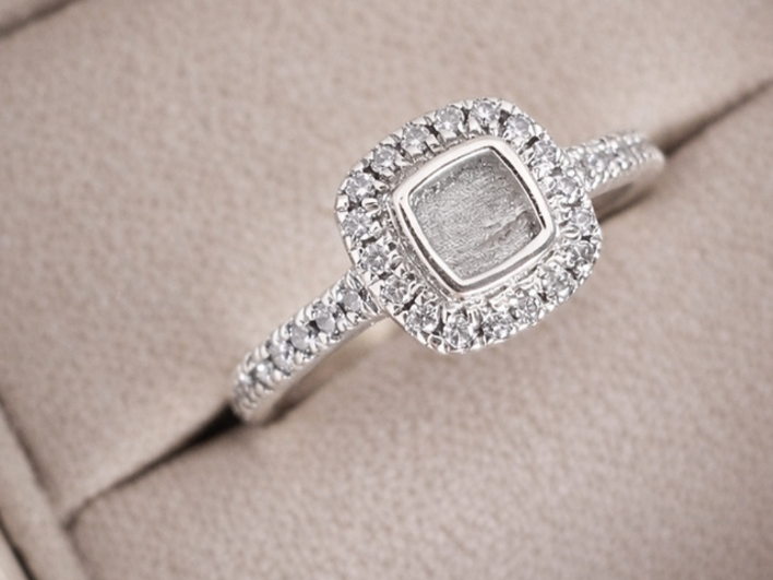 Petite Square Cushion Ring in Sterling Silver - Introductory launch price - 1 available