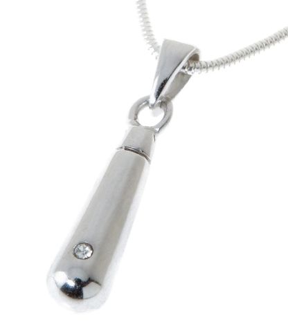 UU610036A Knightsbridge Drop Cremation Ashes Pendant 925 Silver