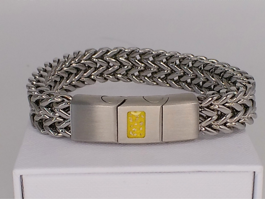 Stainless Steel Memorial Bracelet - resin setting of your choice