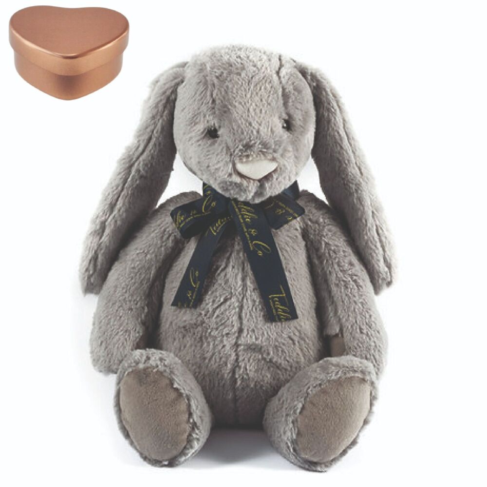 GREY memory bunny - to include either a sound recording module or an ashes/keepsake tin