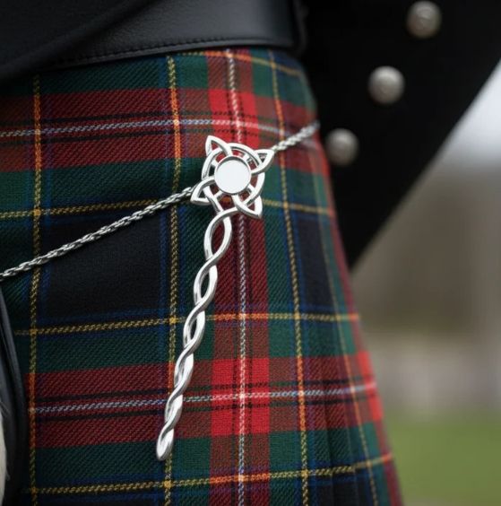 silver 925 Celtic kilt pin