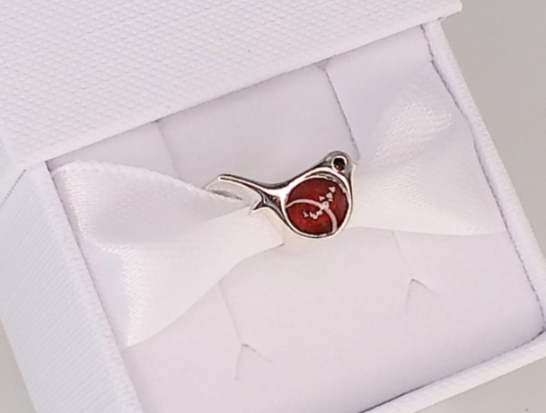 Silver Robin Charm