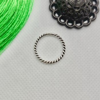 925 Sterling Silver Rope Twist Ring Dainty Stacking Band