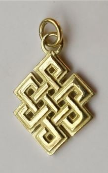 Knot pendant - large gold
