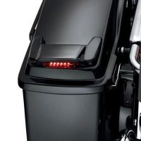 Harley FLH FLHT FLHR Saddlebag Lid Spoiler Kit Black Denim 58606-12BYM