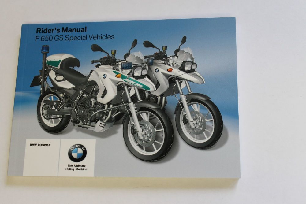 BMW F650 GS F650GS Special Vehicles Riders Manual 01418522391