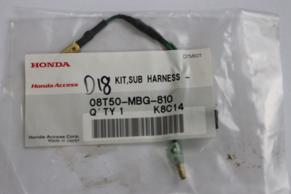 Honda Heated Grip Sub Harness 08T50-MBG-810