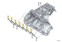 BMW K1600 Lower Engine Case Screw M9x1.25x141   11117720341
