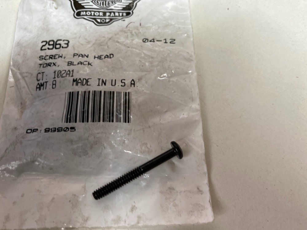 Harley pan head torx screw black 2963