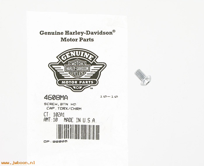 Harley Screw M6 x 1 x 8.0 Torx Button Head (T25 TORX) 4608MA