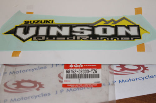 Suzuki Front Mudguard Emblem Decal Sticker LT-A500F P/N 68152-03G00-YZ6