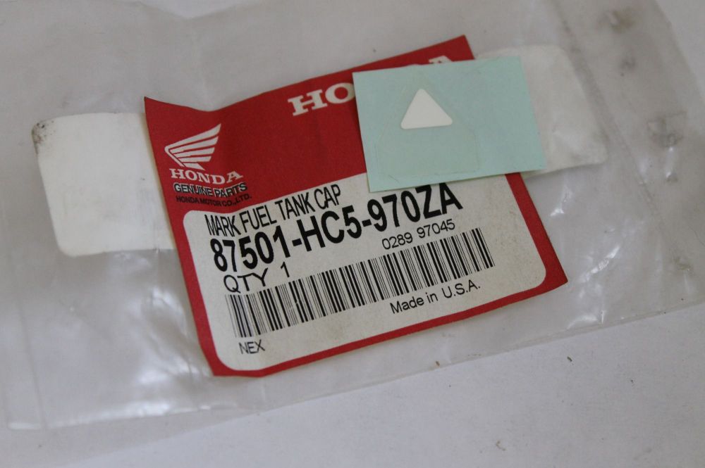 Honda TRX300 Fuel Tank Cap Sticker / Mark (TypeW) 87501-HC5-970ZA