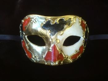 Gold, Black, Red & Ivory mask