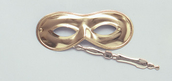 Gold mask on stick