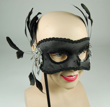 Midnight Black mask on stick