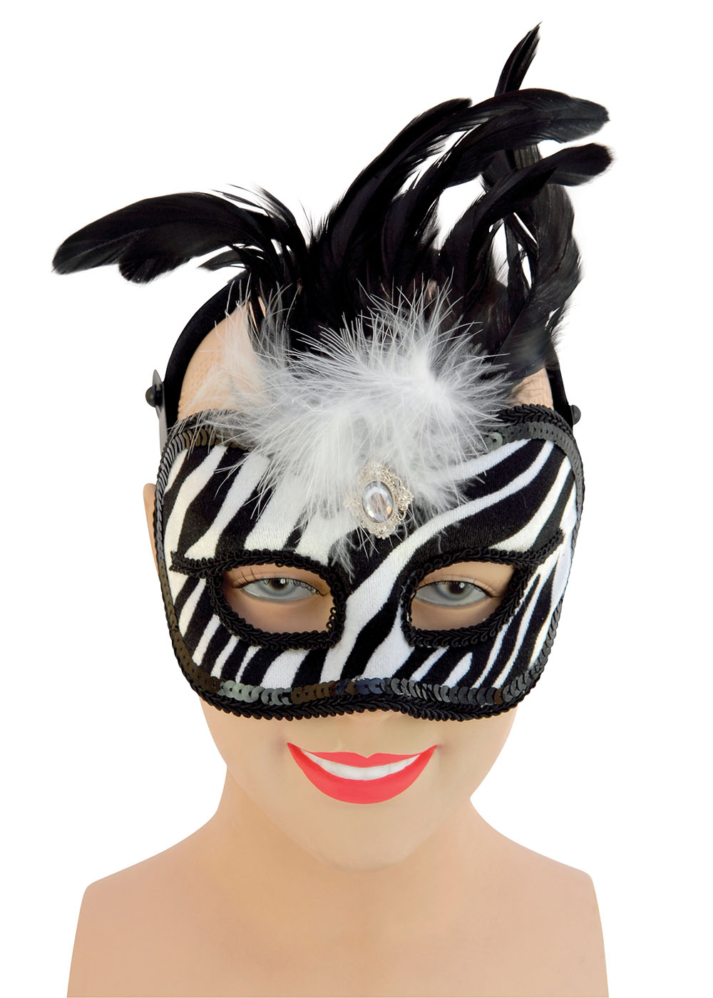 Masquerade mask on headband