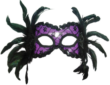 Purple & Black mask on headband