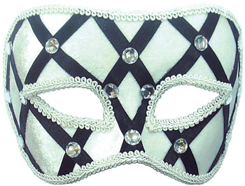 Black & White mask on headband