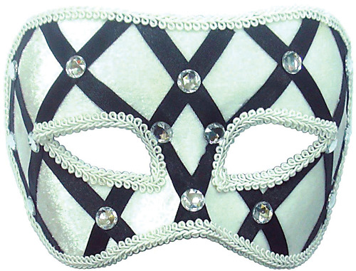 Black & White mask on headband