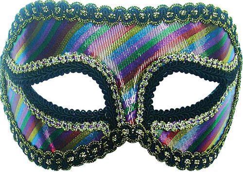 Rainbow mask on headband